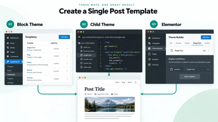 add single post template wordpress